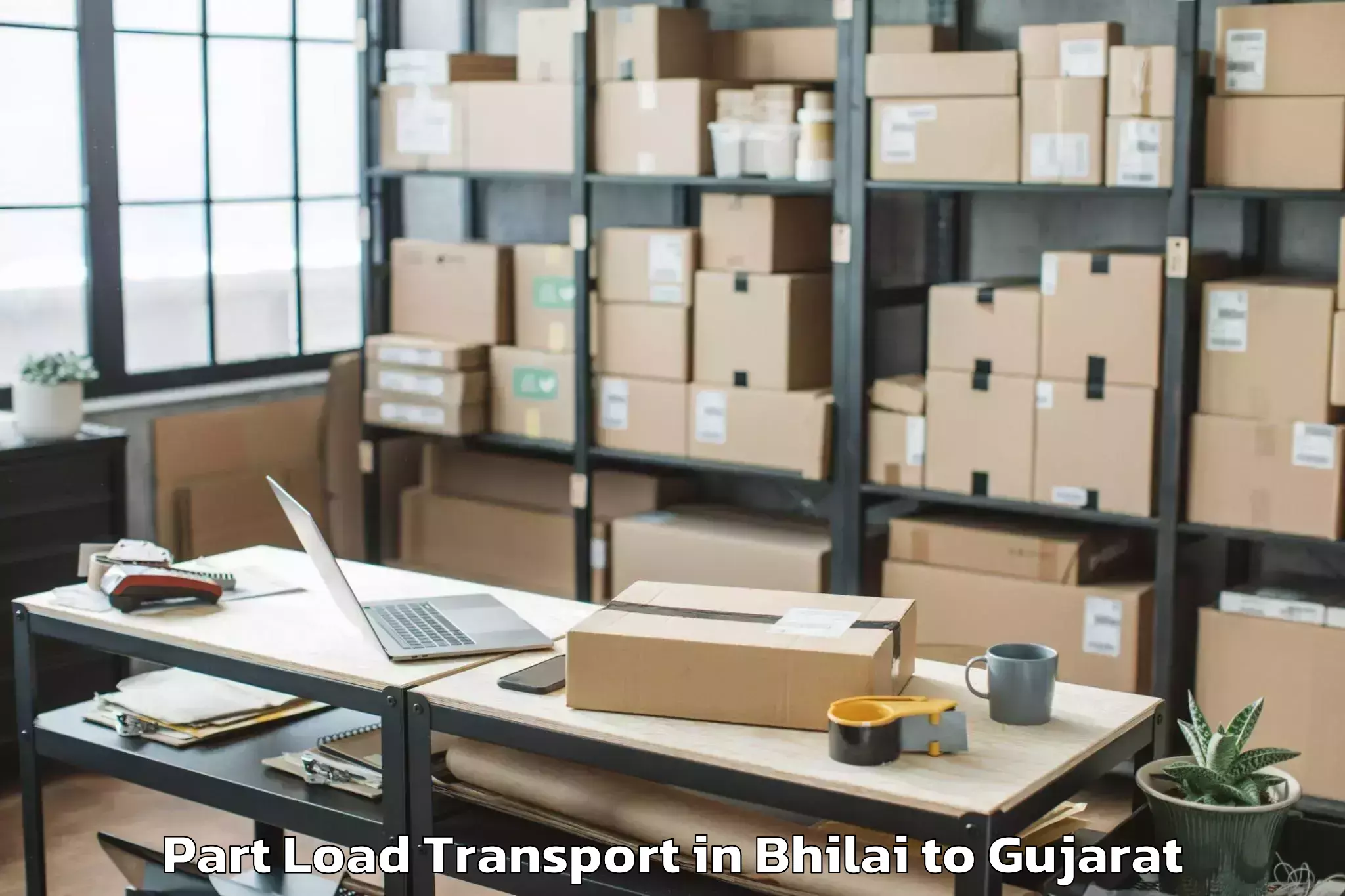 Trusted Bhilai to Sarkhej Part Load Transport